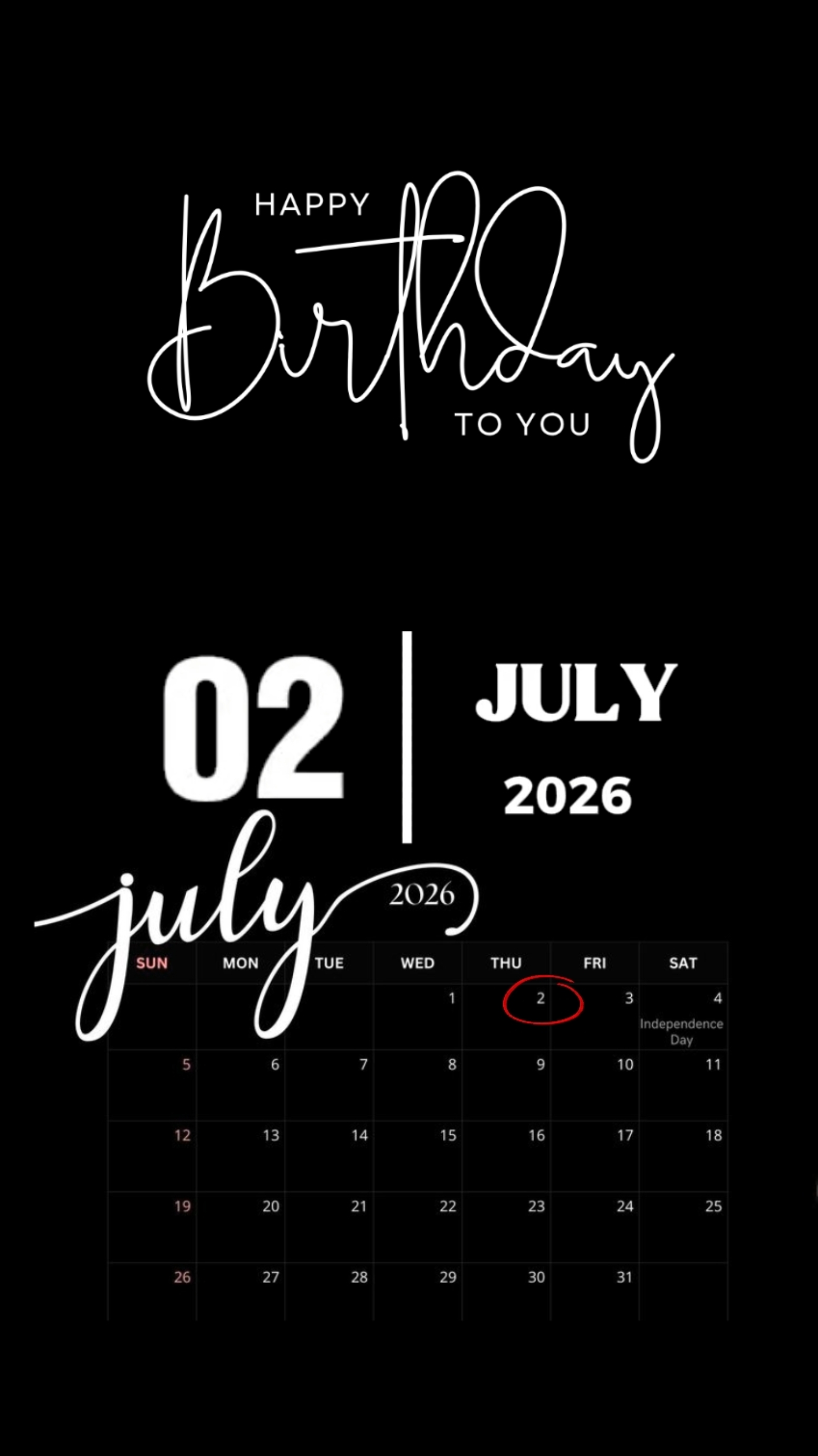 CUMPLEAÑOS 02 DE JULIO 