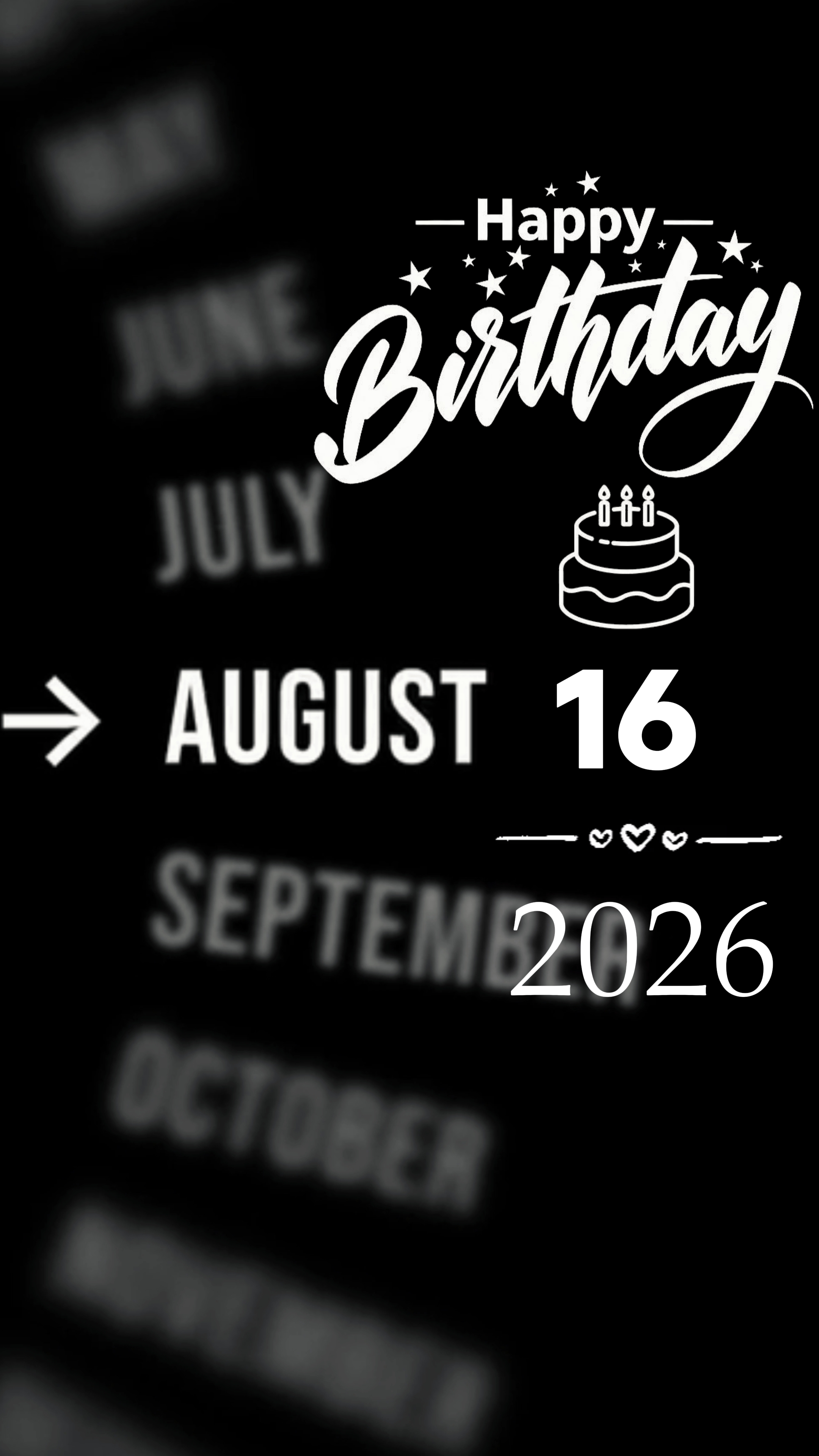 Birthday 16 AUGUST 