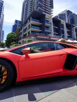 driving Lamborghini 
