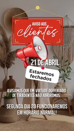Aviso de feriado