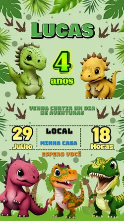 Convite Dinossauro