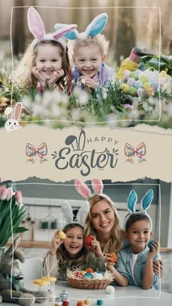 happy easter collage