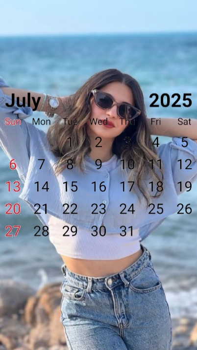 CALENDRIER DE JUILLET 