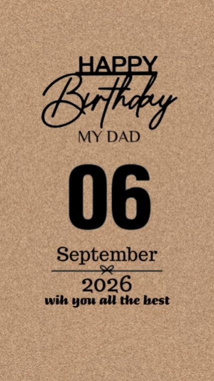 HBD PAI 06 DE SETEMBRO