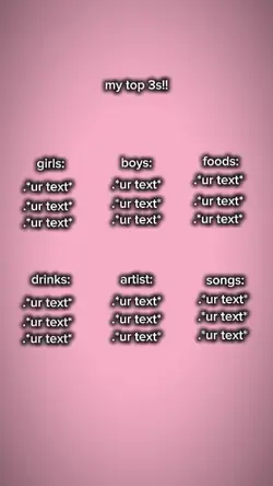 my top 3s!!