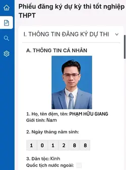 Mẫu thi THPT