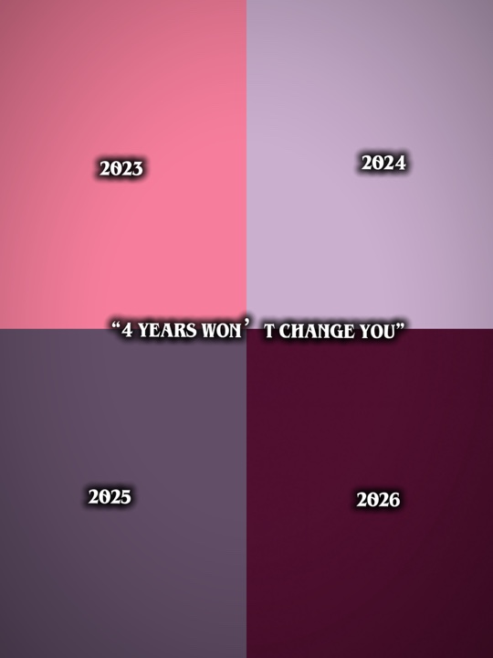 4 Jahre werden sich nicht ändern