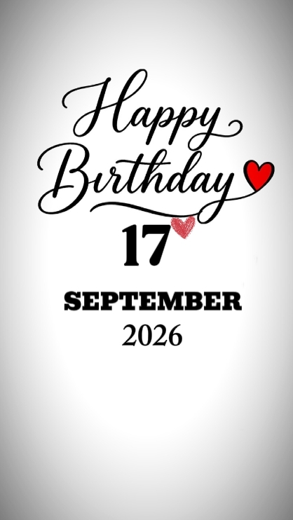 hbd 17 September 