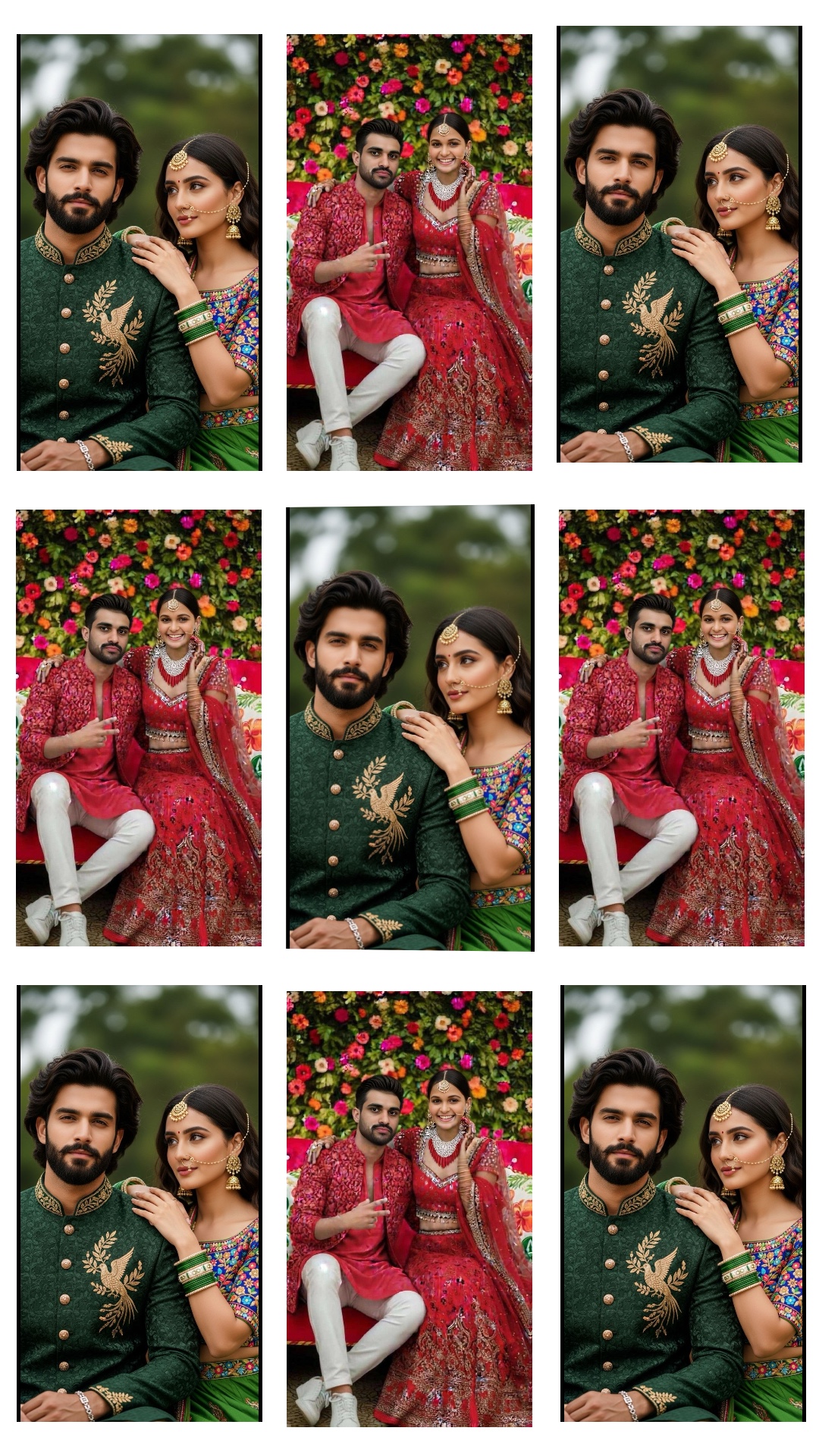 Collage de photos d'amour 