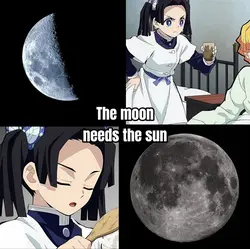 Moon, sun, earth,