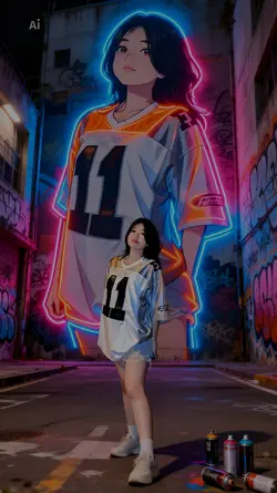 AI grafiti neon