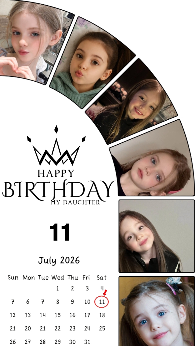 HBD-Tochter 11. Juli