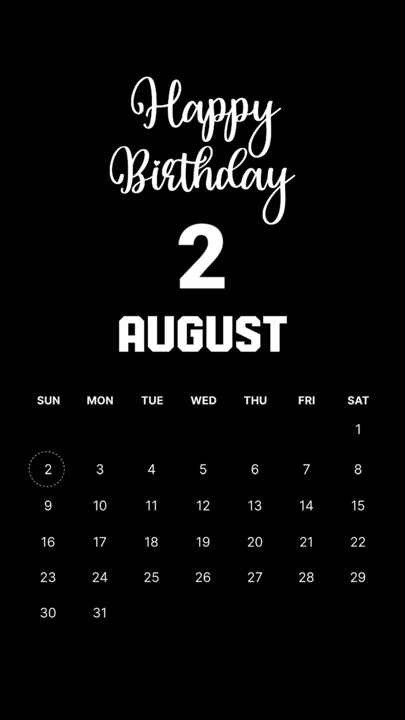 ANNIVERSAIRE 2 AOÛT