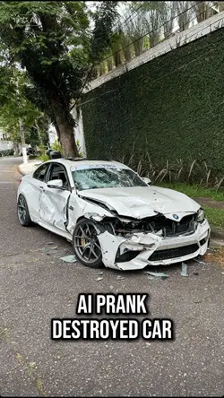 destroyed car