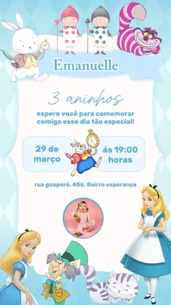 convite Alice