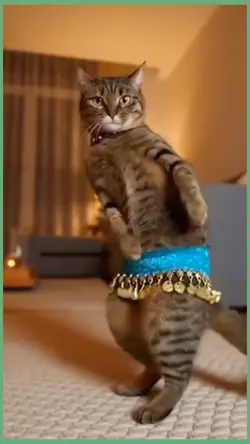 belly dance cat