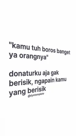 kamu tuh boros bgt