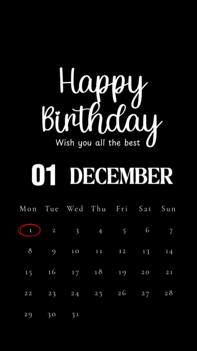Anniversaire du 1er décembre