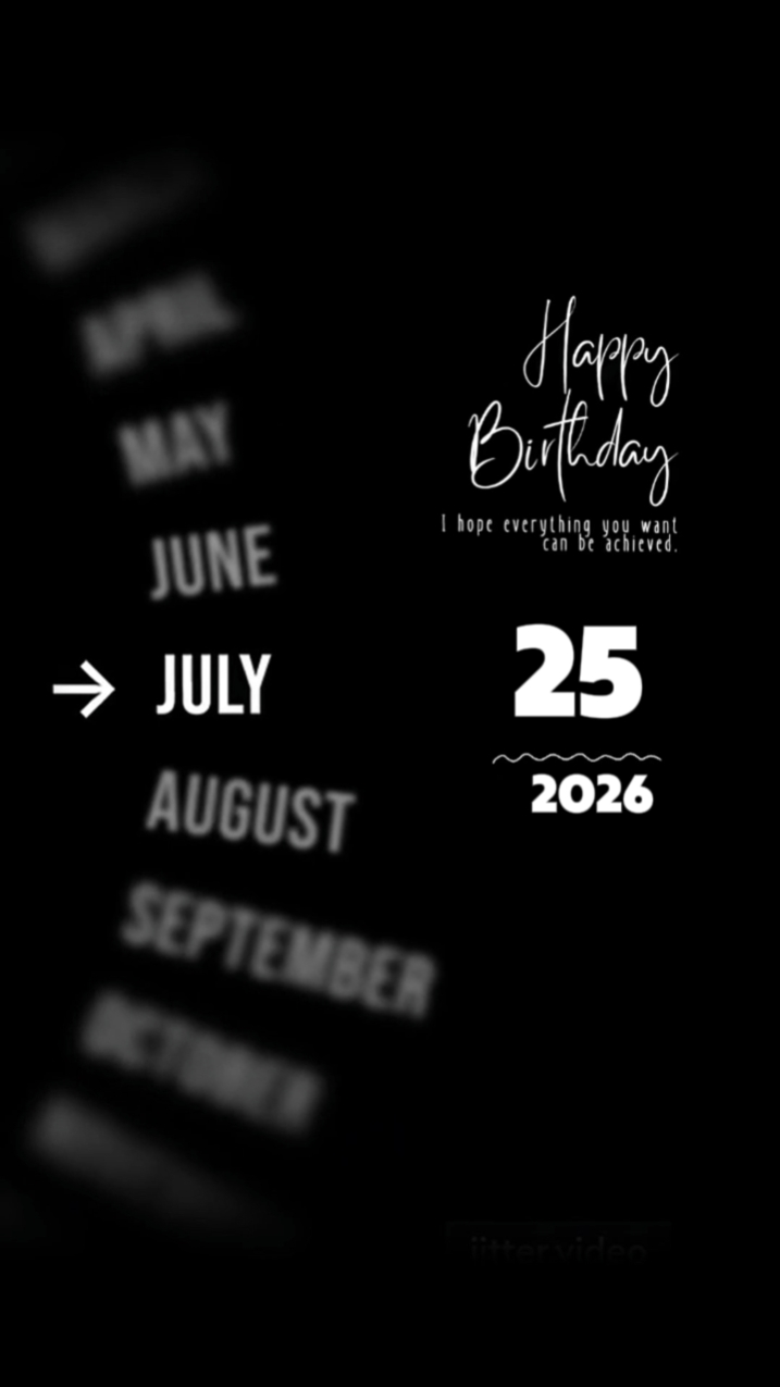 Birthday 25 JULY 