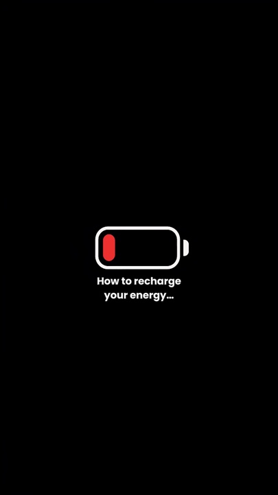 recharge your energy