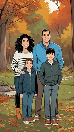 cartoon family