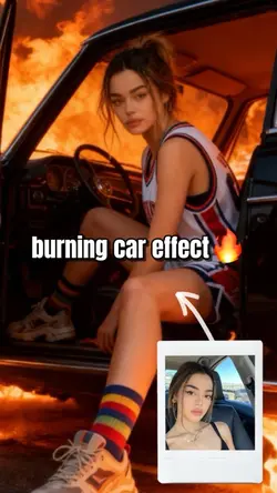 burning car AI