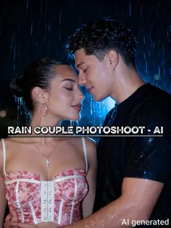 Rain couple photo