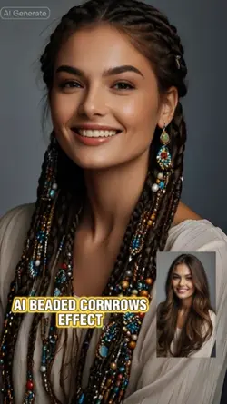 AI Beaded cornrows 