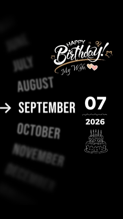 HBD WIFE 7 SEPTEMBER