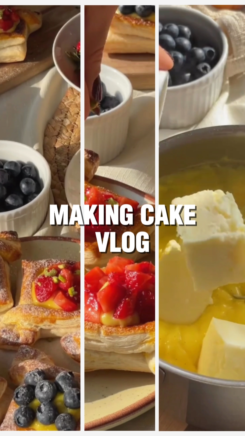 making cake vlog 