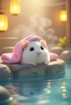 Hamster na piscina 