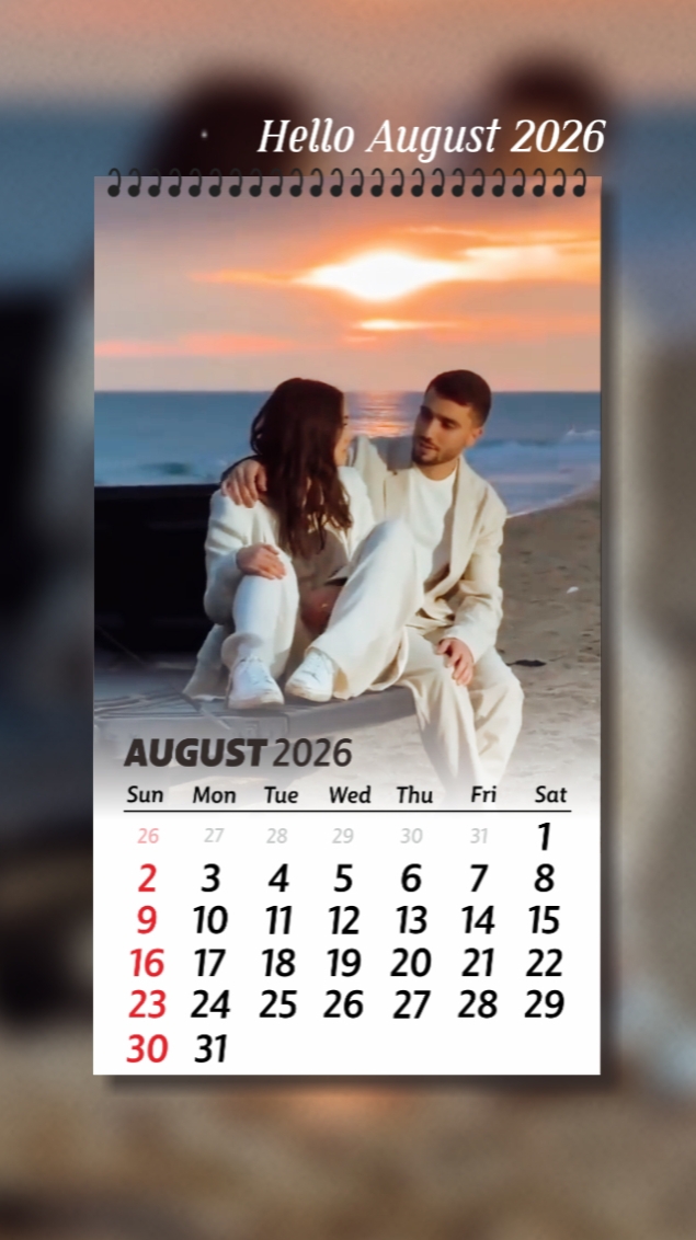 Calendario agosto 2026