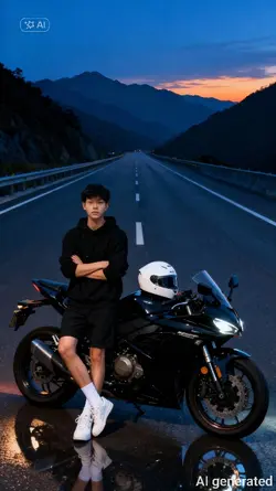 Ghép ảnh với xe moto