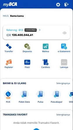 Prenk Saldo BCA 