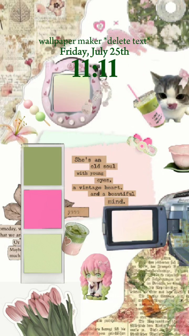 PINK GREEN WALLPAPER