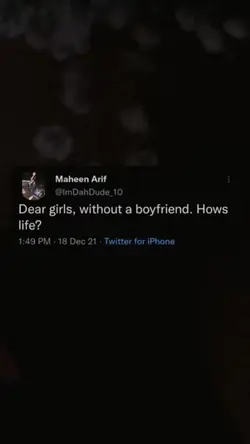 without a boyfriend