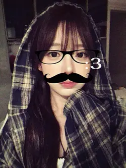 mustache and glasess