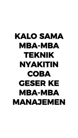 kalo sama mba mba