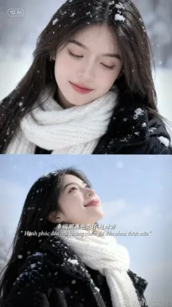 Ghép ảnh AI mùa đông