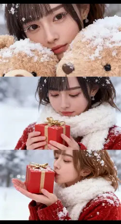 雪ai 三分割 冬 クリスマス