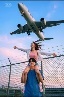 photo on the planeAI