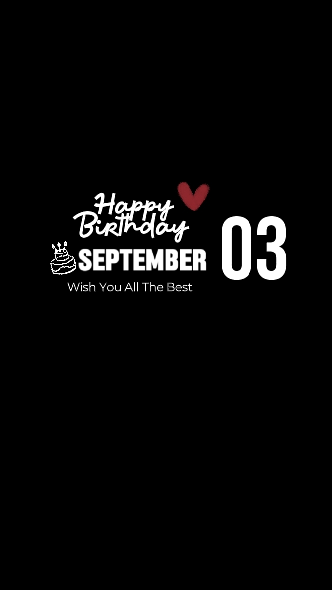 Birthday 3 September