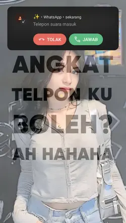 angkat telpon boleh?