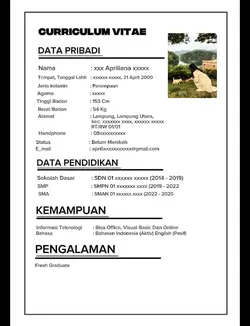 cv lamaran kerja