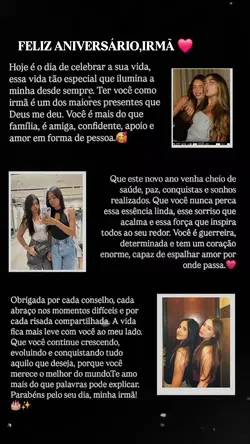 Parabéns irmã
