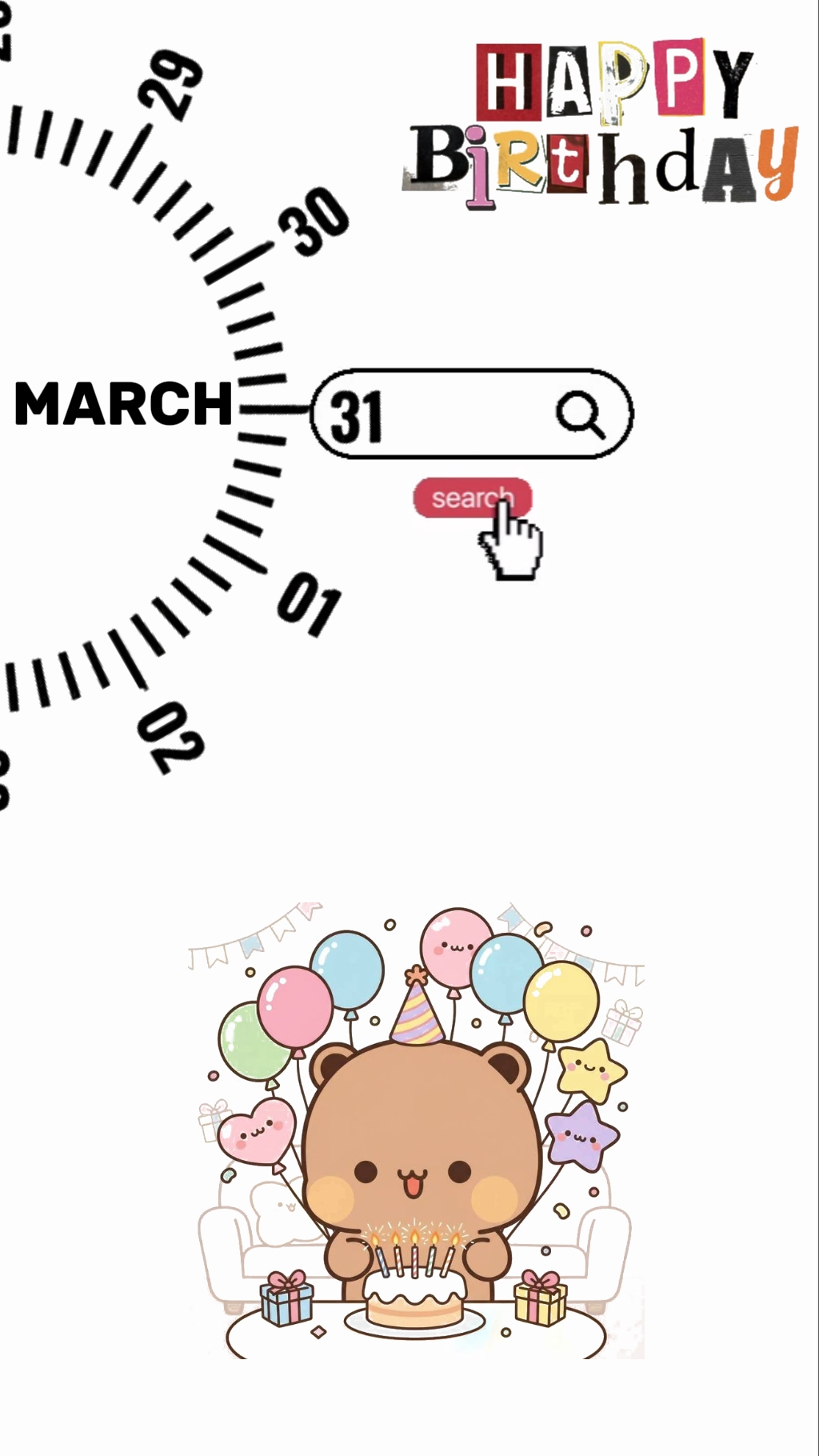 Anniversaire le 31 mars
