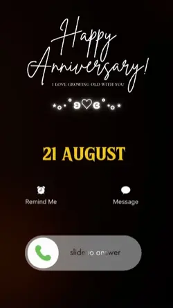 21 AUGUST ANNIV CALL