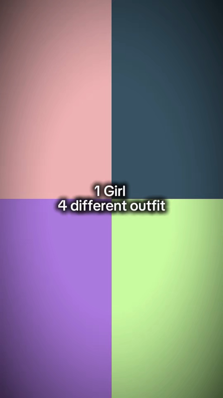 1 Mädchen 4 verschiedene 