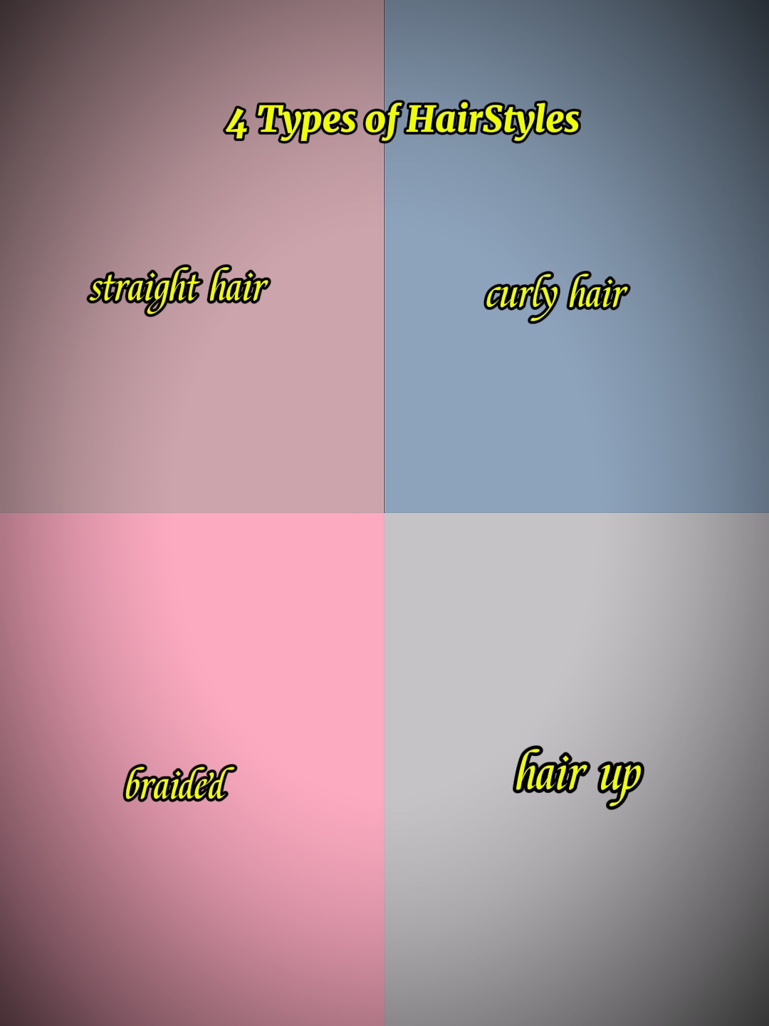 4 Arten von Frisuren
