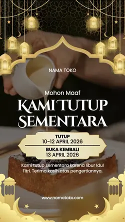 kami tutup lebaran